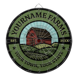  Barn ADD NAAM Land Boerderij Crops Farmer Dartbord