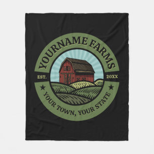  Barn ADD NAAM Land Boerderij Crops Farmer Fleece Deken