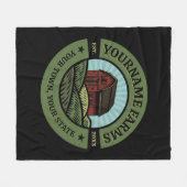  Barn ADD NAAM Land Boerderij Crops Farmer Fleece Deken (Voorkant (Horizontaal))