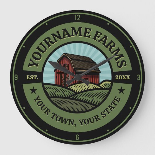  Barn ADD NAAM Land Boerderij Crops Farmer Grote Klok (Voorkant)