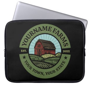  Barn ADD NAAM Land Boerderij Crops Farmer Laptop Sleeve