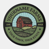  Barn ADD NAAM Land Boerderij Crops Farmer Magneet (Voorkant)