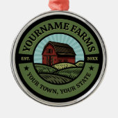  Barn ADD NAAM Land Boerderij Crops Farmer Metalen Ornament (Voorkant)