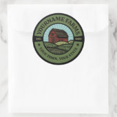  Barn ADD NAAM Land Boerderij Crops Farmer Ronde Sticker (Tas)