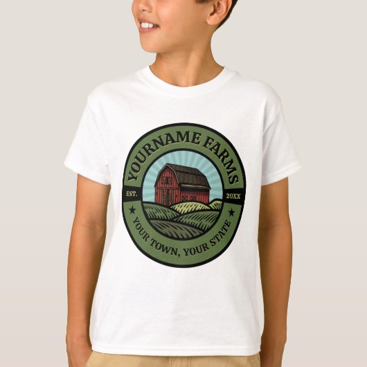 Barn ADD NAAM Land Boerderij Crops Farmer T-shirt (Voorkant)