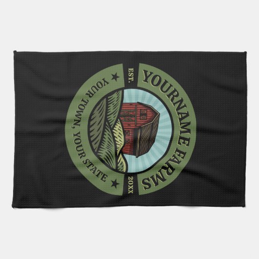  Barn ADD NAAM Land Boerderij Crops Farmer Theedoek (Horizontaal)