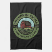  Barn ADD NAAM Land Boerderij Crops Farmer Theedoek (Verticaal)
