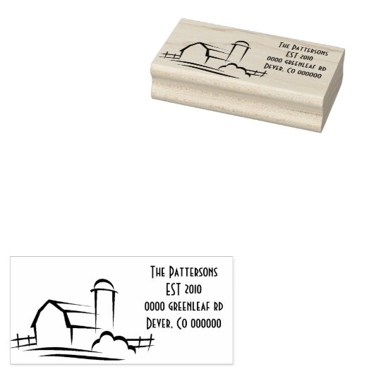 Barn Adresstempel Rubberstempel (Gestempeld)