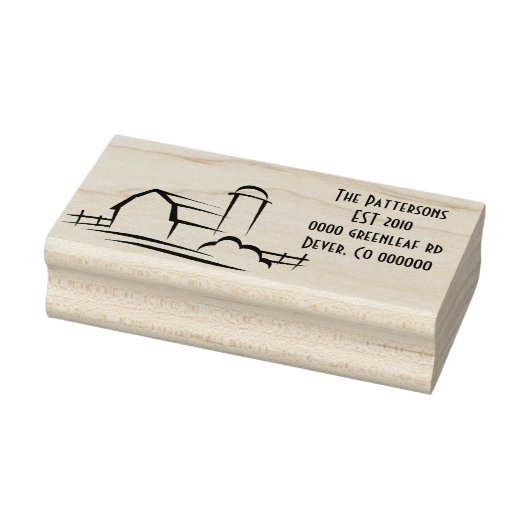 Barn Adresstempel Rubberstempel (Stempel)