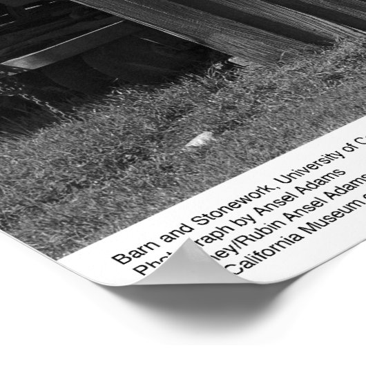 Barn and Stonework, UC Santa Cruz, maart 1962 Poster (Hoek)