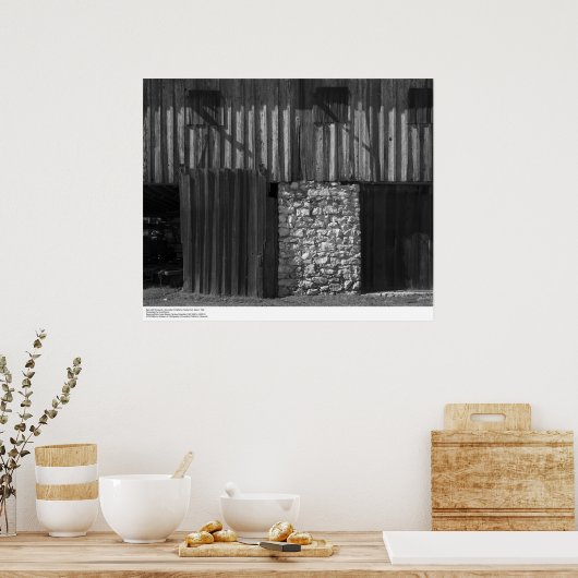Barn and Stonework, UC Santa Cruz, maart 1962 Poster (Keuken)