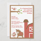 Barn Animal Fun Birthday Party Kaart (Voorkant)