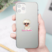 Barn Baddie Funny Glam Chicken in Pink Sunglasses Sticker (Telefoon)