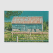 Barn Blauwgroen  Boerderij Tissuepapier (Voorkant)