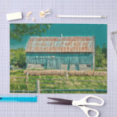 Barn Blauwgroen  Boerderij Tissuepapier (Craft)