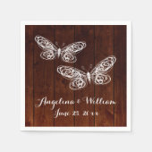 Barn Board Butterfly Napkin Servetten (Voorkant)