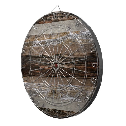 Barn Board Rustic Wood Dart Board Dartbord (Voorkant Rechts)