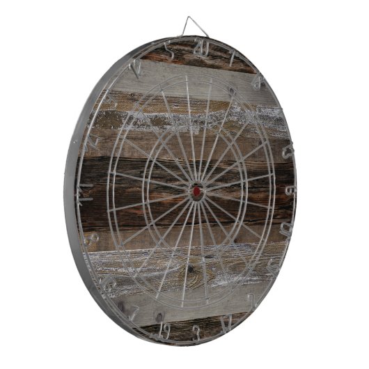 Barn Board Rustic Wood Dart Board Dartbord (Voorkant Links)