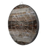 Barn Board Rustic Wood Dartbord (Voorkant Rechts)
