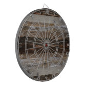 Barn Board Rustic Wood Dartbord (Voorkant Links)