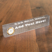 Barn Board Rustic Wood Naambordje (Zijkant)