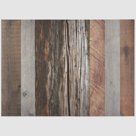 Barn Board Rustic Wood Weefpapier Tissuepapier (Voorkant)