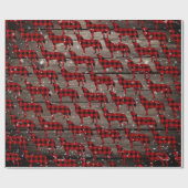 Barn Board Snowy Buffalo Pset Wolf Howling Cadeaupapier (Vlak)