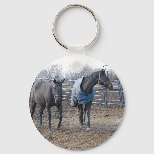 Barn Boerderij Horses Sleutelhanger (Voorkant)