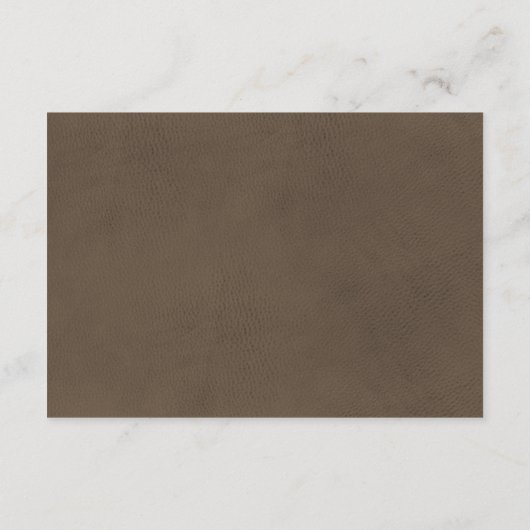 Barn & Boots Rustic Cowboy Westerne bruiloft Detai Informatiekaartje (Achterkant)