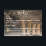 Barn & Boots Rustic Cowboy Westerne bruiloft Detai Informatiekaartje<br><div class="desc">Deze bijtende, charmerende Kaart van Details maakt deel uit van de Boots for Two Wedding Invitation Suite van kaarten die door Eenvoudig de Pers van de Farmhouse worden gecreeerd. U kunt het aanpassen met ALLE informatie die uw gasten nodig hebben - instructies, aanpassingen, kleding, menuopties, enz. Dit collectie is perfect...</div>