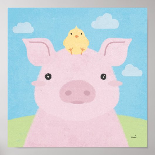 Barn Buddies - Piglet & Chick Poster (Voorkant)