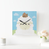 Barn Buddies - Sheep & Chick Vierkante Klok (Huis)