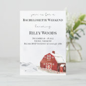 Barn, Cabin & Pumpkins Bachelorette Kaart (Staand voorkant)