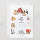 Barn, Cabin & Pumpkins Bachelorette Kaart (Achterkant)