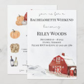 Barn, Cabin & Pumpkins Bachelorette Kaart (Voorkant / Achterkant)