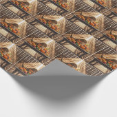 Barn Cat In a Thanksgiving Cornucopia Cadeaupapier (Hoek)