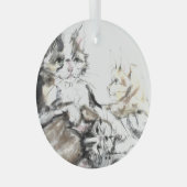 Barn Cats door Hevener Glas Ornament (Voorkant Rechts)