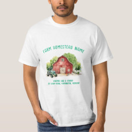 Barn Chicken Coop Dubbelzijdig Boerderij Bedrijf T-shirt