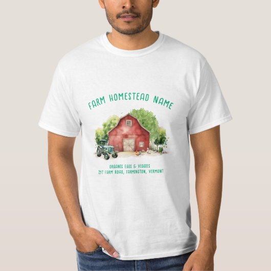 Barn Chicken Coop Dubbelzijdig Boerderij Bedrijf T-shirt (Voorkant)
