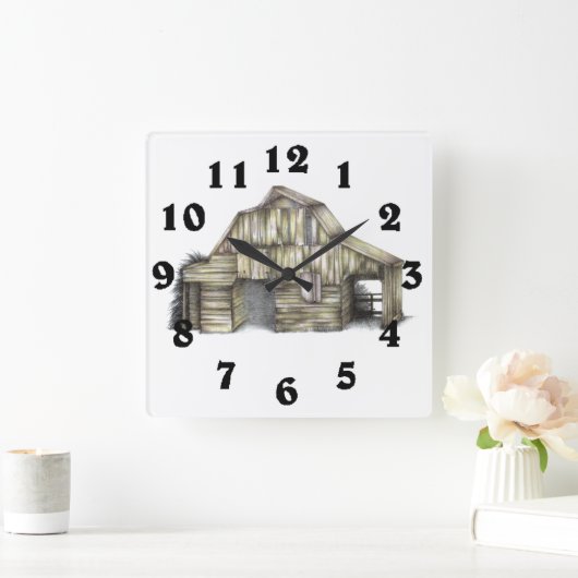 Barn Clock Vierkante Klok (Huis)