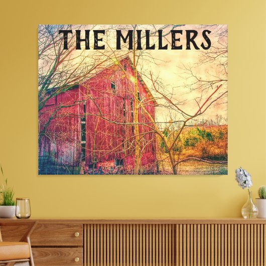 BARN CUSTOM PERSONALIZED ART STRETCHED CANVAS AFDRUK (Insitu (Woonkamer))