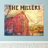 BARN CUSTOM PERSONALIZED ART STRETCHED CANVAS AFDRUK (Insitu (Houten vloer))