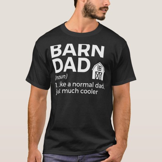 Barn Dad Definition Horse Riding T-shirt (Voorkant)