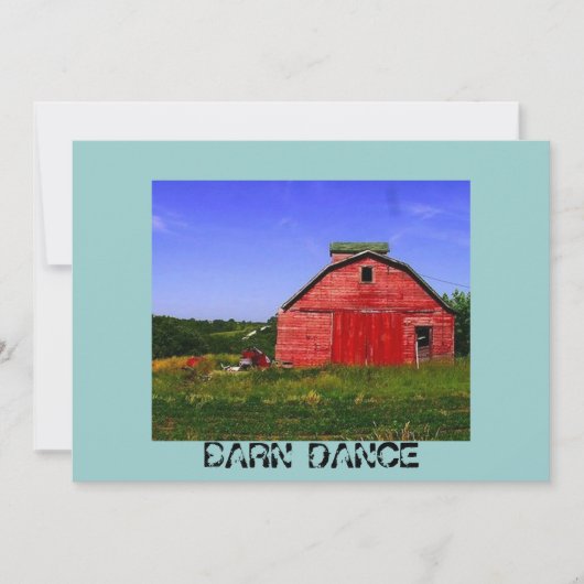 Barn Dance Invite Kaart (Voorkant)
