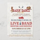 Barn Dance Party Invitation | Rodeo Cowboy Party (Voorkant / Achterkant)