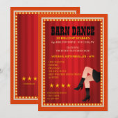 Barn Dance-uitnodigingen Kaart (Voorkant / Achterkant)