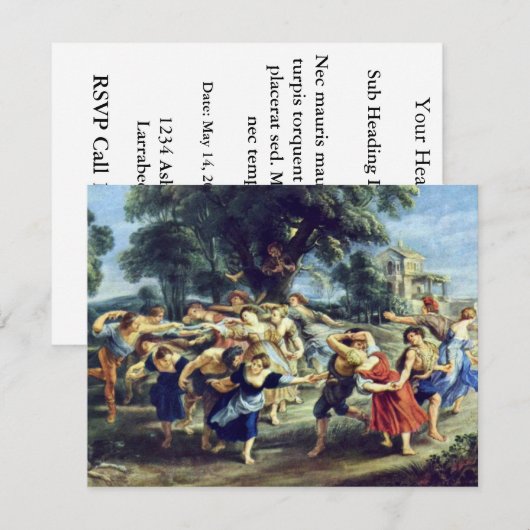Barn Dance van Rubens Peter Paul (beste kwaliteit) Kaart (Voorkant / Achterkant)