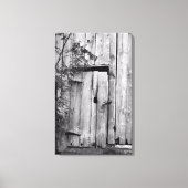 Barn-deur in zwart-wit canvas afdrukken (Voorkant)