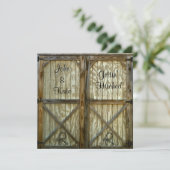 Barn door Cowboy Western Wedding Kaart (Staand voorkant)