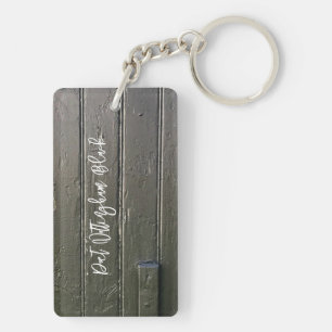 Barn Door HORSE NAME Boerderij Rustieke Elegantie Sleutelhanger